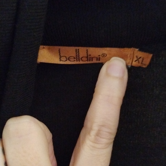 Belldini long, black, lightweight cowl neck sweater - Picture 5 of 6